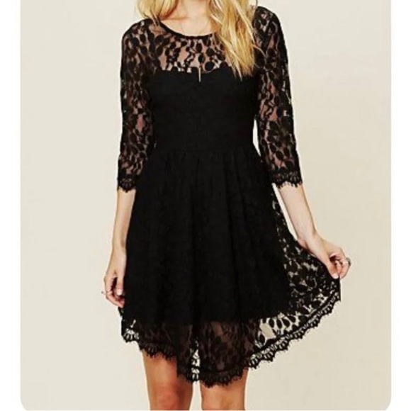 Free People Lace Mesh Dress - Picture 2 of 5